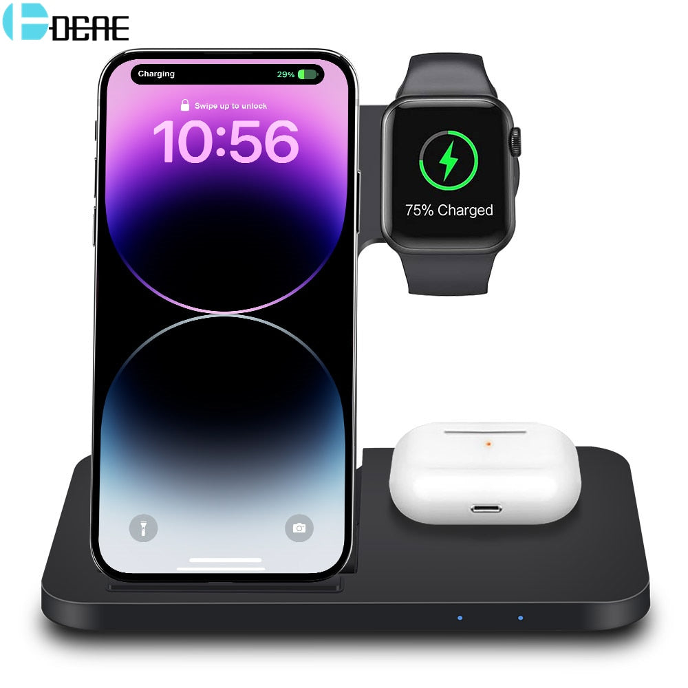 3in1 Wireless Fast Charger Dock Station - Qobeyhub