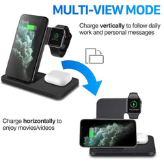 3in1 Wireless Fast Charger Dock Station - Qobeyhub