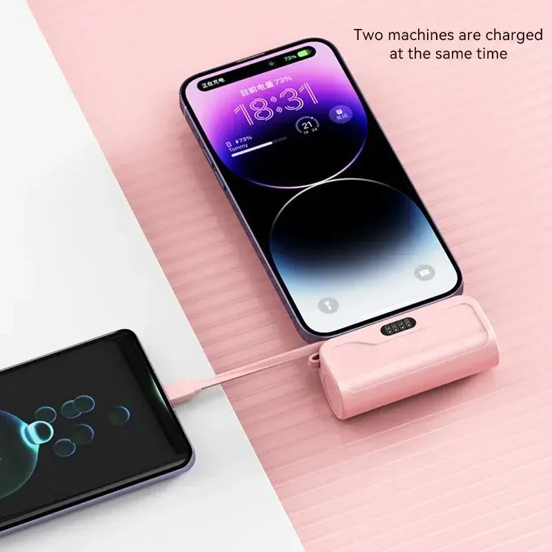 PocketPower Mini Wireless Power Bank: Fast, Portable Charging Anywhere | 10,000mAh Capacity - Qobeyhub