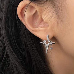 Asterism Rhinestone Earrings - Qobeyhub