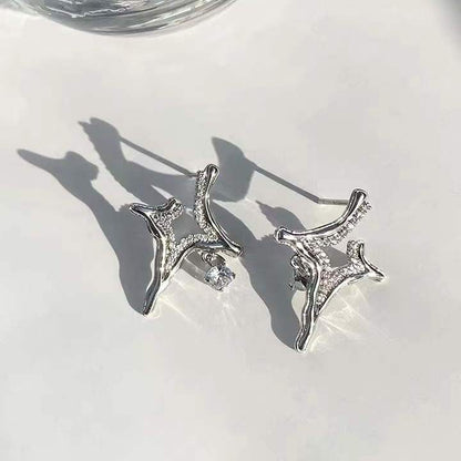 Asterism Rhinestone Earrings - Qobeyhub