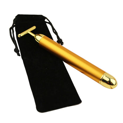 Energy 24K Gold T Beauty Bar Facial Roller Massager - Qobeyhub