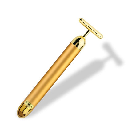 Energy 24K Gold T Beauty Bar Facial Roller Massager - Qobeyhub