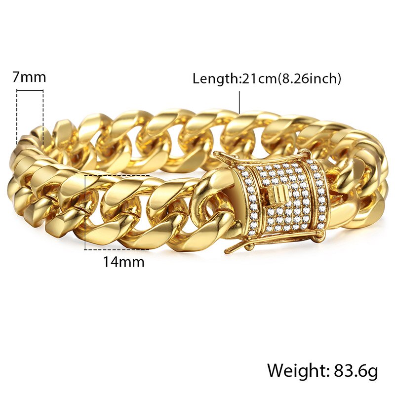 Miami Gold Curb Cuban Bracelet - Qobeyhub