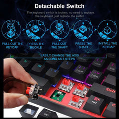 Mini Mechanical Gaming Wired Keyboard - Qobeyhub