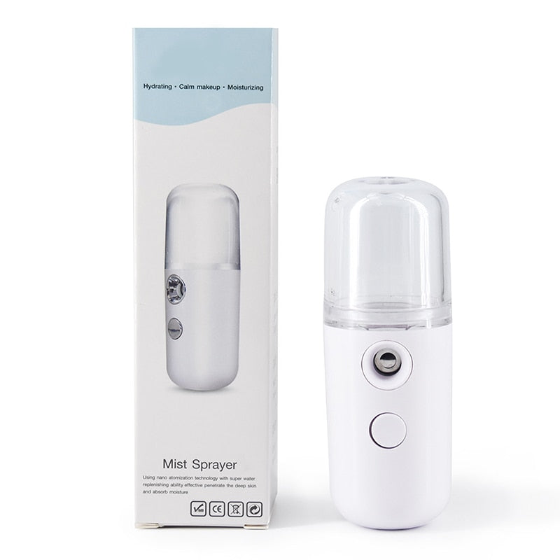 Nano Mist Facial Sprayer Beauty Instrument USB Face Steamer Moisturizing Beauty - Qobeyhub