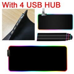 RGB Mouse Pad with Cable - Qobeyhub