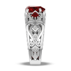 Red Love Heart Ring - Qobeyhub