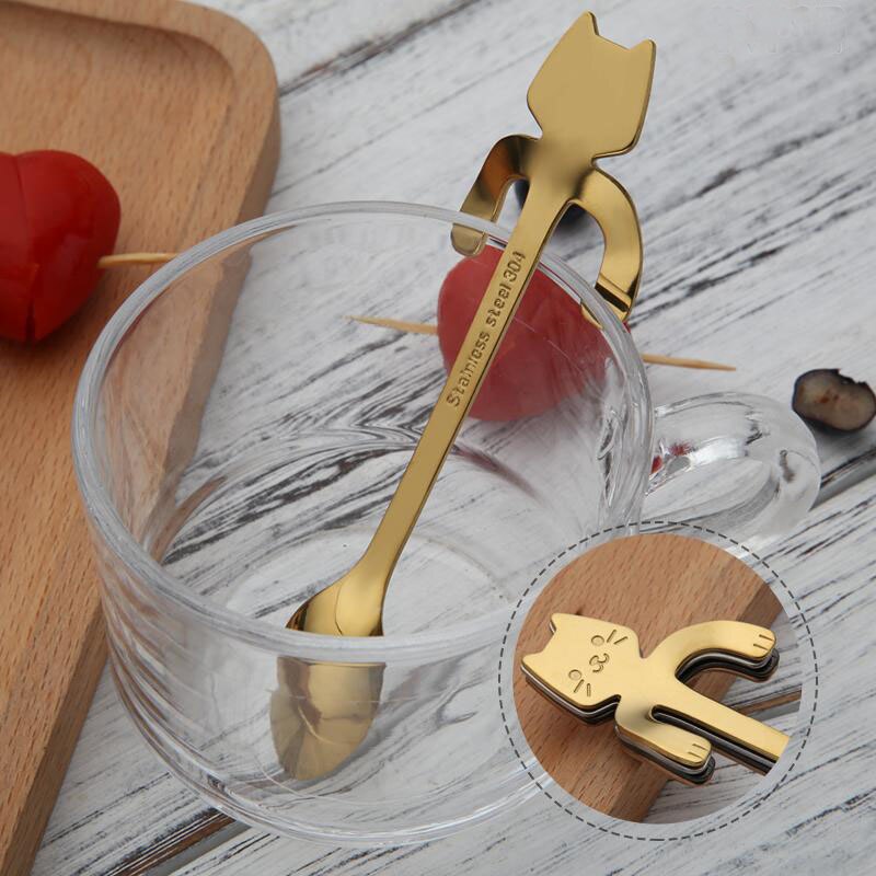 STAINLESS STEEL CAT TEASPOONS - Qobeyhub