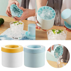 Silicone Cylinder Portable Ice Maker Bucket - Qobeyhub