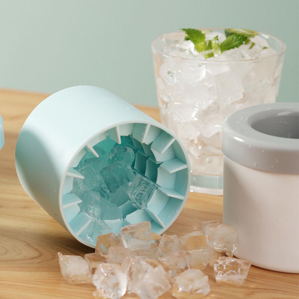 Silicone Cylinder Portable Ice Maker Bucket - Qobeyhub