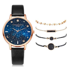 ✨ Lvpai Luxe 5-in-1 Crystal Watch &amp; Bracelet Set 🔥 Hot Sale 50% OFF🚀 - Qobeyhub