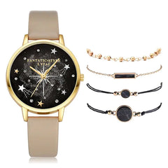 ✨ Lvpai Luxe 5-in-1 Crystal Watch &amp; Bracelet Set 🔥 Hot Sale 50% OFF🚀 - Qobeyhub