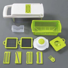 ProChop 14-in-1 Vegetable Chopper - Kitchen Mandoline Slicer with Anti-Slip Design & Drainage Basket - Qobeyhub