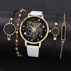 ✨ Lvpai Luxe 5-in-1 Crystal Watch &amp; Bracelet Set 🔥 Hot Sale 50% OFF🚀 - Qobeyhub