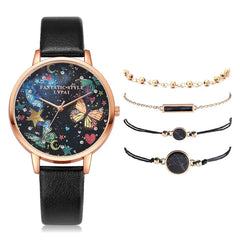 ✨ Lvpai Luxe 5-in-1 Crystal Watch &amp; Bracelet Set 🔥 Hot Sale 50% OFF🚀 - Qobeyhub